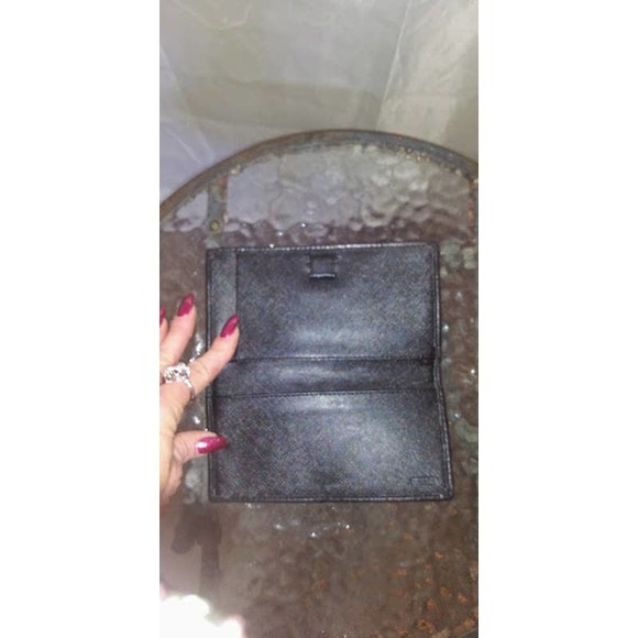 SOLD COACH SIGNATURE JACQUARD BROWN CHECKBOOK "C" - Picture 2 of 5